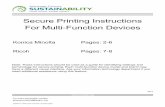 Secure Printing Instructions For Multi Function Devices