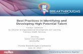 Best Practices in Identifying and Developing High Potential Talent