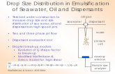 Drop Size Distribution in Emulsification of Seawater, Oil and