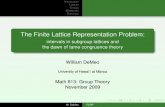 The Finite Lattice Representation Problem