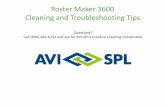 Poster Maker 3600 Cleaning and Troubleshooting Tips