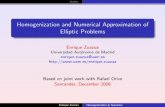 Homogenization and Numerical Approximation of Elliptic Problems