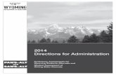 2013 Directions for Administration - Wyoming Statewide Assessments