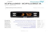 English ICPlus902 ICPlus902/A - Pfannenberg · 2015. 11. 11. · English 70040-089_01-_.docx 1 ICPlus902–ICPlus902/A User Manual Operating Instructions Digital Thermostat English