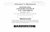 Harrington Chainfall CF4Manual - Ace IndustriesX(1)S(i4mq1dzjzrq4qq45y1...Harrington hook set and is assembled with high- strength locking fasteners instead of rivets. Inspection hooks