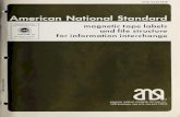 American National Standard · 2017. 12. 1. · ANSI X3.27-1978. ANSI X3.27-1978 . r . American National Standard . Adopted for Use by the Federal. m Government . magnetic tape labels