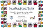 San Ysidro Sch0ol District - Schoolwires...•Evaluaciones del Programa •Comunicación •Participación de Padres •Gracias Al Programa Preescolar del Distrito Escolar de San Ysidro