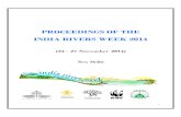 PROCEEDINGS OF THE INDIA RIVERS WEEK 2014 · 2015. 1. 17. · not sick or dying with river Yamuna in Delhi-Mathura-Agra and Ganga in Kanpur-Varanasi-Patna leading the list. Widespread