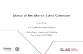 Status of the Sherpa Event Generator · 2018. 11. 22. · Status of the Sherpa Event Generator Stefan H oche SLAC National Accelerator Laboratory Multi-Boson Interactions Workshop