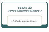Teoría de Telecomunicaciones I · 2020. 6. 12. · Teoría de Telecomunicaciones I 10 Información, Mensajes y Señales Mensaje: Representación física de la información producida