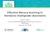 Effective literacy teaching in Honduras´multigrade classrooms · 2019. 11. 4. · Multigrade schools in Honduras. Efective early literacy in multigrade settings Out of 26,227 schools: