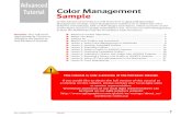 Advanced Tutorial Color Management Sample · worldwide/index.jsp doc. version: 6.0.3 1 Advanced Tutorial Color Management In this Advanced Tutorial you will learn how to dgkljkldkjg