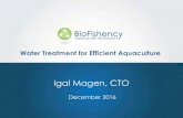 Igal Magen, CTO · 2018. 8. 26. · Igal Magen, CTO Mobile: +972.50.930.2486 Email: igal@biofishency.com Contact Water Treatment for Efficient Aquaculture. Title: PowerPoint Presentation