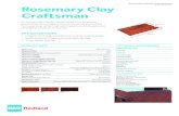 Rosemary Craftsman product-datasheet - Redland · 2019. 10. 9. · Rosemary Clay Craftsman Product Data Sheet Edition 08.2019/v1 Rosemary Clay Craftsman KEY ADVANTAGES Irregular front
