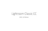 Lightroom Classic CC-1 ... Lightroom Classic CC 2019—8.2 Release Class 1 Importing to Lightroom Insert your memory card now •Does the import window show up? Importing to Lightroom