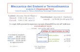 Meccanica dei Sistemi e Termodinamicasavrie/lectures_1011/fluidodina... · 2011. 5. 31. · A. A. 2010-11 Prof. Savrié Mauro savrie@fe.infn.it 1 Meccanica dei Sistemi e Termodinamica