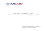 USAID Evaluation Policy - OECD · 2021. 4. 25. · and credibly document our programs’ effectiveness. I have been inspired to see the broad and active engagement throughout the