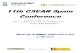 11th CSEAR Spain Conference - unizar.escampusverde.unizar.es/csearspain-abstracts.pdf · 2017. 9. 22. · Co-financiado por: Proyecto "ECO-CIRCULAR" ECO2016-74920-C2-1-R 11th CSEAR