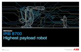IRB 8700 Highest payload robot · 2018. 3. 19. · Reach 3.5 m Additional arm ... RobotStudio®, Delmia V5 Robotics, Process simulate, RobCAD