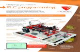 PLC programming - LJ Create · 2017. 2. 23. · Optional PLC and programming software: programs developed on a PC can be downloaded to the PLC to control the sorting disc This trainer