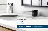 PRICE LIST 2020 - Riobel€¦ · Valve roughs made in Canada. Easy and fast to install. Contemporary, functional and attractive collections. BATHROOM KITCHEN QUADRIK CONIK DEE-J EVER