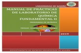 MANUAL DE PRÁCTICAS DE LABORATORIO DE QUÍMICA … · 2020. 2. 17. · MANUAL DE PRÁCTICAS DE LABORATORIO DE QUÍMICA FUNDAMENTAL II 5 A. NORMAS GENERALES DE HIGIENE Y SEGURIDAD