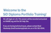 Welcome to the SiD Diploma Portfolio Training! Hasskamp …mnabe.org/sites/default/files/sid_adult_diploma... · 2020. 1. 23. · Welcome to the SiD Diploma Portfolio Training! We