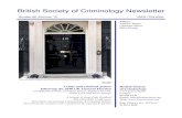 British Society of Criminology NewsletterBritish Society of Criminology Newsletter, No. 66, Summer 2010 1 Editor’s note Andrew Millie Well, we now have a new Conservative-Liberal-Democrat