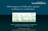 DNS analysis of DME pilot-ignited methane-air combustion...• CH4-air flame initiated from the lean-branch of the triple flame. Space-time map of heat release for 1D mixing layer
