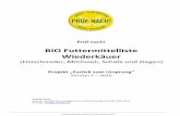 BIO Futtermittelliste Wiederkäuer - Werner Lampert · 2020. 3. 12. · Spezial-Agroprodukte Humer, Aigen 21, 4710 Pollham Bio Austria Uitz-Mühle Ges.m.b.H, Weyerngasse 125, 8720