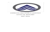 AMBANI ORGANICS LIMITED ANNUAL REPORT 2017-2018 · 2019. 8. 20. · the shares of Ambani Organics Limited, which was listed in the financial year 2017-18 on 18th July, 2018 on NSE