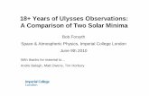 18+ Years of Ulysses Observations: A Comparison of Two ... · End of Ulysses tracking • X-band transmitter failed in January 2008 • Mission continued to operate at reduced data