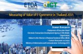 PowerPoint Presentation · 2020. 9. 10. · Measuring of Value of E-Commerce in Thailand 2015 Jirawan Boonperm ... To build confidence and promote electronic transactions in the government