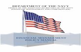 DEPARTMENT OF THE NAVY · 2016. 8. 10. · department of the navy. office of the assistant secretary of the navy (financial management and comptroller) financial management policy