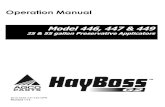 Operation Manual Model 446, 447 & 449 - Harvest Tec...2012/02/01  · 2 Introduction Congratulations on purchasing a Harvest Tec Model 446 or 447 or 449 applicator. This 446 or 447