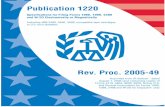 Publication 1220 (Rev. 9-2005) - IRS · returns for tax years prior to 2005 filed beginning January 1, 2006, and postmarked by December 1, 2006. Specifications for filing the following