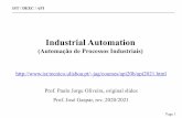 Industrial Automationusers.isr.ist.utl.pt/~jag/courses/api20b/docs/API_I_C1.pdf · 2021. 6. 4. · Moody and Antsaklis, Kluwer Academic Publishers, 1998. • Discrete Event systems: