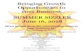 Bringing Growth Opportunities to your Business SUMMER …randolphwis.com/uploads/Bringing Growth Opportunities... · 2018. 5. 11. · Petting Zoo Bean Bag Toss Tournament Band/DJ