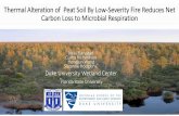 Thermal Alteration of Peat Soil By Low -Severity Fire ......Thermal Alteration of Peat Soil By Low -Severity Fire Reduces Net Carbon Loss to Microbial Respiration Neal Flanagan Curtis