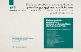 Educación popular, crisis y desafíos del presente - CLACSO · 2020. 6. 11. · Educación popular y pedagogías críticas en Amrica Latina y el Caribe 7 Nmero unio 2020 La educación