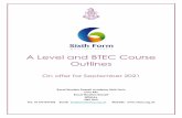 A Level and BTEC Course Outlines - RWBA · 2021. 2. 9. · Design Technology Engineering (BTEC) Food Science & Nutrition Graphic Communication English English Language English Literature