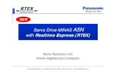 Panasonic MINAS A5N Servo Drive with Realtime Express ......Servo Drive MINAS A5N with RealtimeExpress (RTEX)NEW Motor Business Unit Phone: 800.894.0412 - Fax: 888.723.4773 - Web: