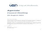 Council Agenda  · Web view2021. 8. 23. · Agenda. Council Meeting. 24 August . 20. 21. Dear Council Member. The next Ordinary Meeting of the City of Nedlands will be held on Tuesday