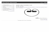 Getting Started NWZ-W273S/W274S - Sony...Hole Thin film Hint: The standard-type earbud has an open hole.: Swimming earbud has a hole covered with a thin film to make it difficult for