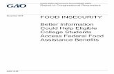 December 2018 FOOD INSECURITY · 2019. 7. 10. · F. López-Cevallos, Doris I. Cancel-Tirado, and Leticia Vazquez, “Prevalence and Correlates of Food Insecurity among Students Attending