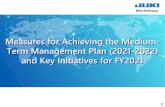 Measures for Achieving the Medium- Term Management Plan ... ... reform 13.5 billion yen compared to 2020 23.1 billion yen compared to 2020 Strengthening existing business Expansion