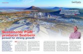 Sustainable PGM producer Sedibelo · 2021. 5. 3. · PGM miners as more catalytic converters are recycled, reducing demand on mining companies, the Sedibelo CEO sees this as ... smelting