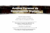 Análise Forense de Documentos Digitaisrocha/teaching/2011s2/mo447/... · 2011. 10. 4. · A. Rocha, 2011 – Análise Forense de Documentos Digitais 2. Casamento de características
