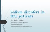 Sodium disorders in ICU patientsSodium Disorders Disorders of serum Na+ concentration are caused by abnormalities in water homeostasis that lead to changes in the relative ratio of