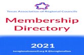 Texas Association of Regional Councils Membership Directory
